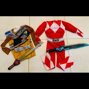 costume power rangers dress up sword light up
